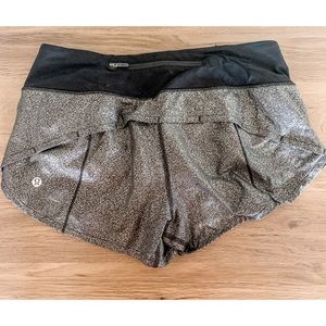 Lululemon size 4 metallic Speed Up Shorts 2.5”